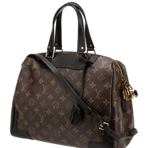 Louis Vuitton Retiro Brown and Black Satchel with Monogram - Picture 1 of 11
